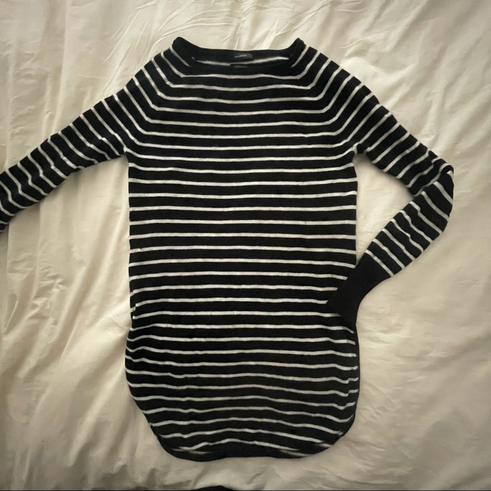 Nordstrom black and white soft wool/cashmere sweater